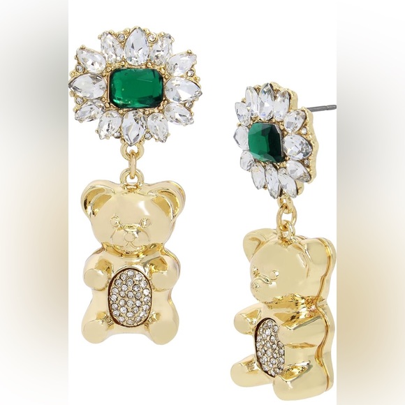 Betsey Johnson gold gummy bear Sugar Rush earrings - Picture 1 of 4